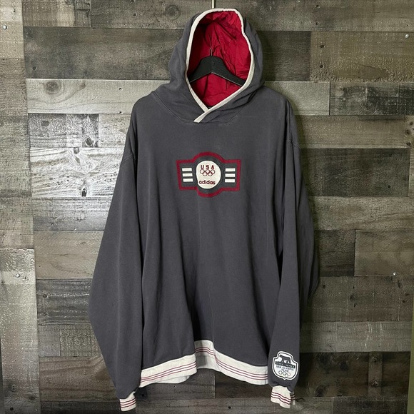 SOLD VTG Adidas Rome Olympics Hoodie XL - Picture 1 of 4